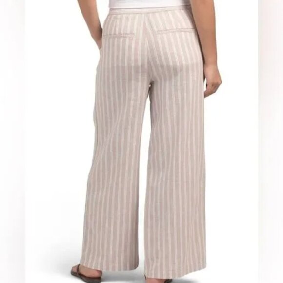 NWT FRYE Linen Striped Wide Leg Pant XS - Picture 2 of 9